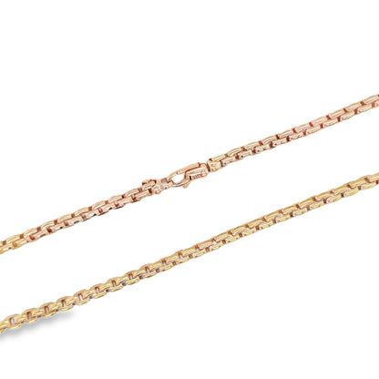 Jai's 18K Two-tone Rounded Box Chain - 20"