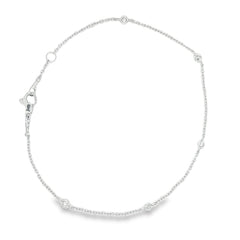 Jai's 18K White Gold Diamond Studded Chain Bracelet - 7.5"