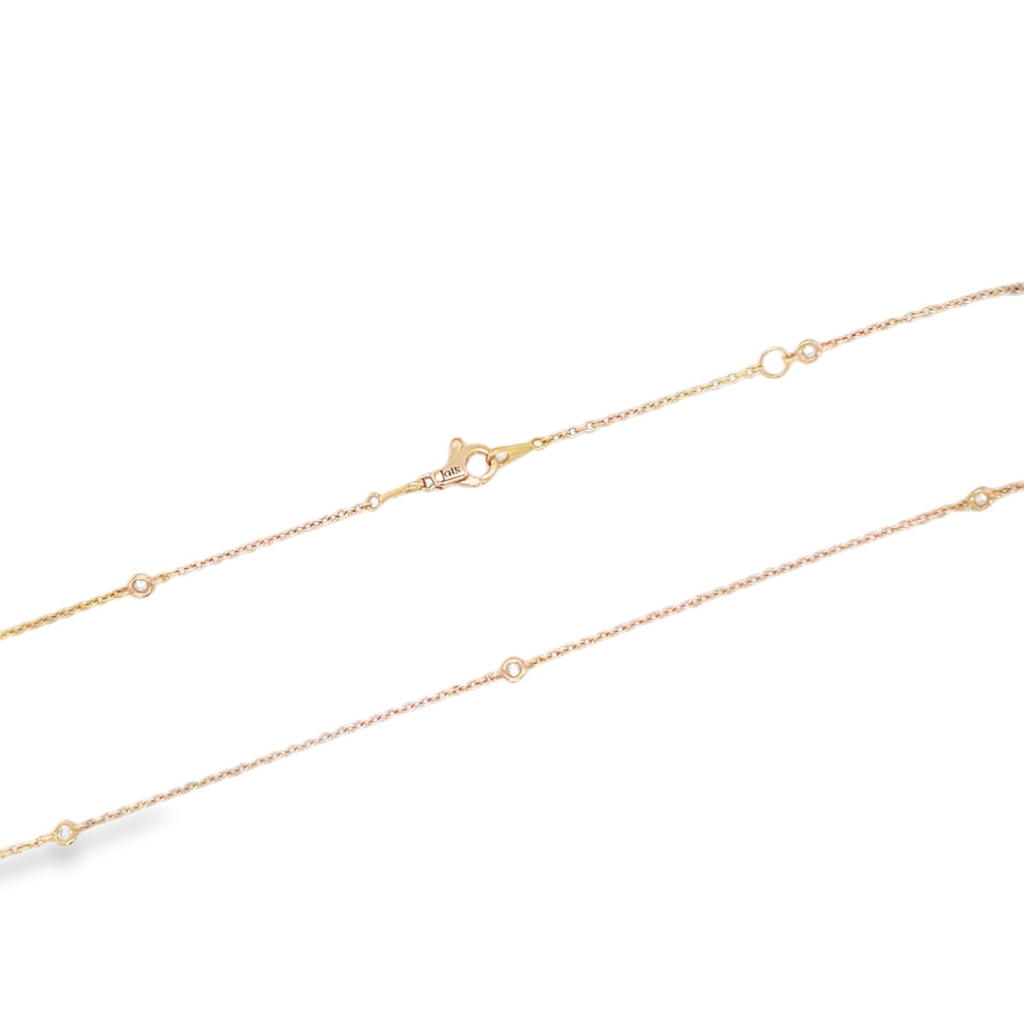 Jai's 18K Rose Gold Diamond Studded Necklace - 18"