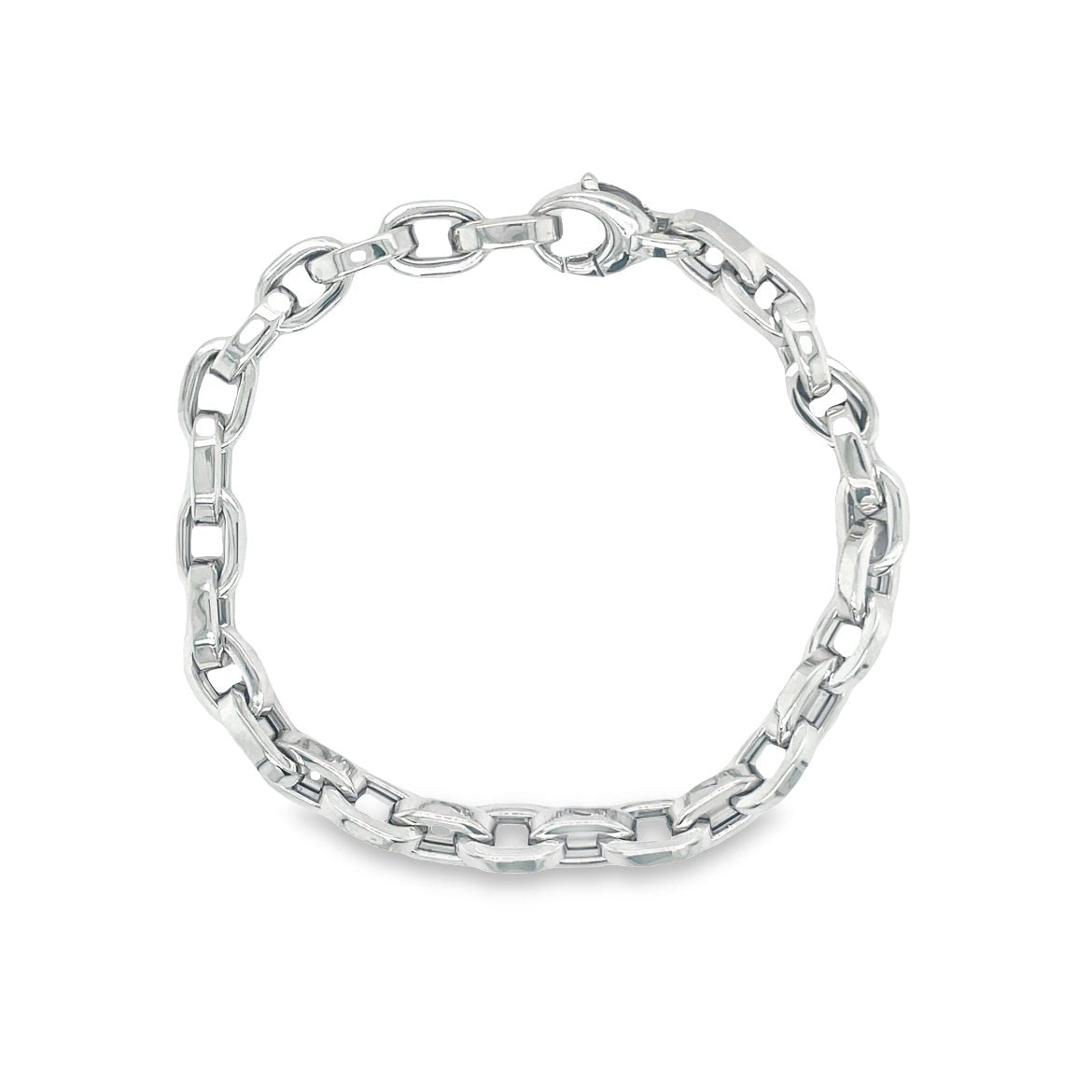 Jai's 18K White Gold Paperclip Chain Bracelet - 7.5"