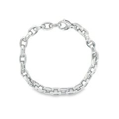 Jai's 18K White Gold Paperclip Chain Bracelet - 7.5"