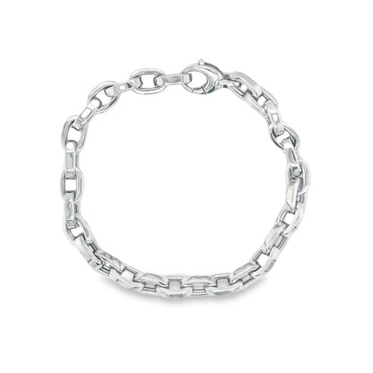 Jai's 18K White Gold Paperclip Chain Bracelet - 7.5"
