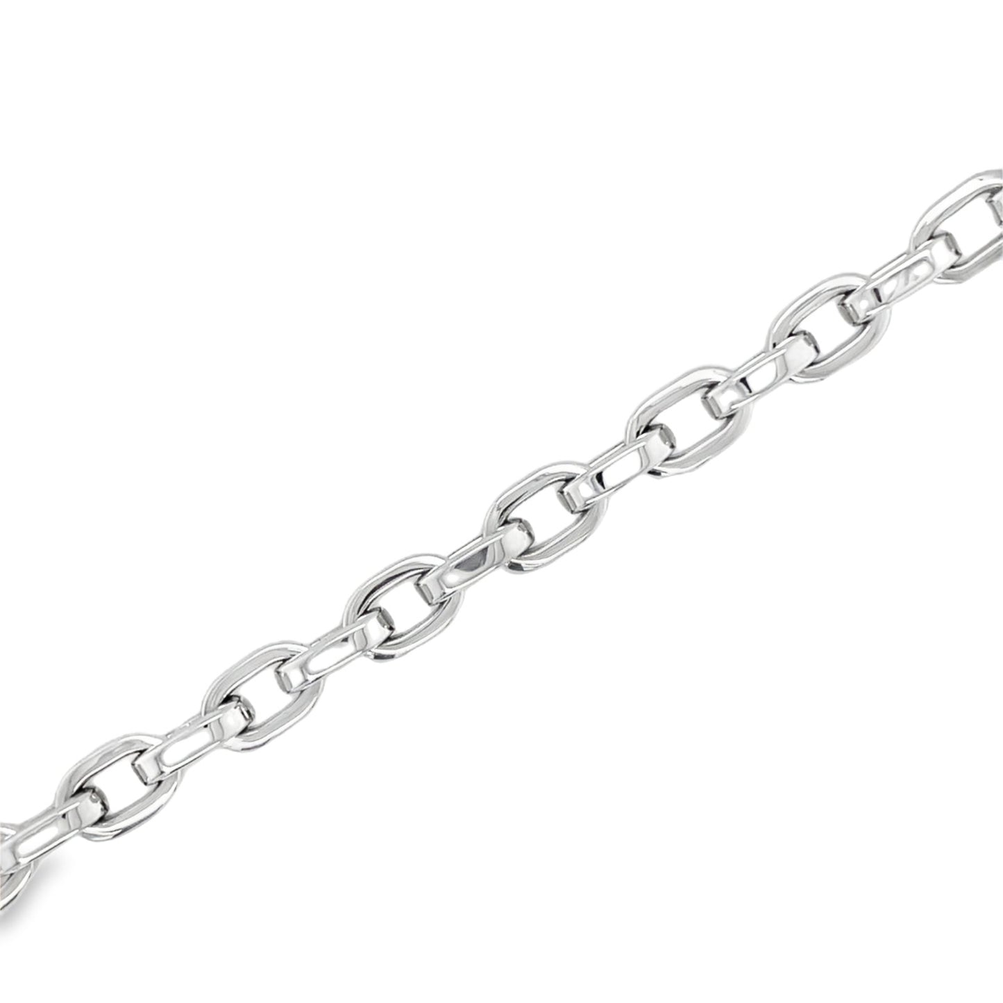 Jai's 18K White Gold Paperclip Chain Bracelet - 7.5"