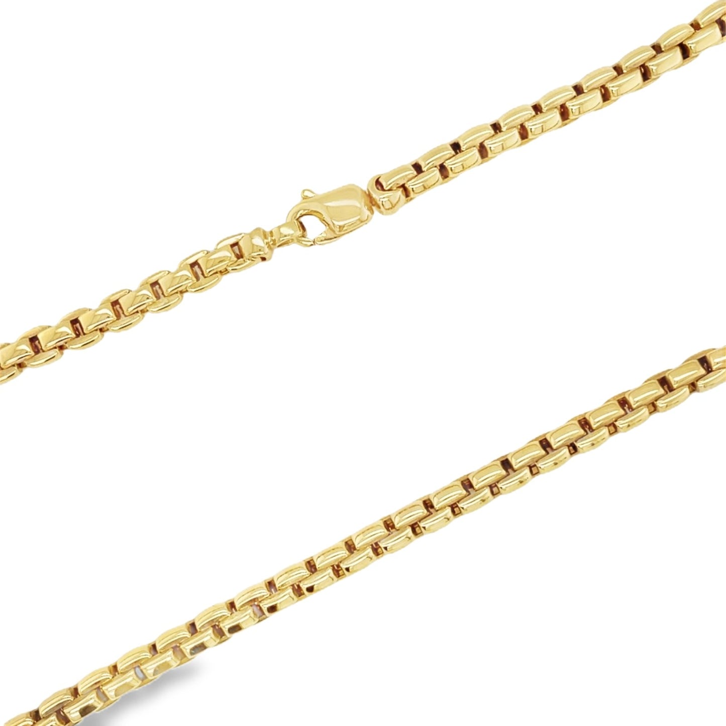 Jai's 18K Yellow Gold Rounded Box Chain - 18"