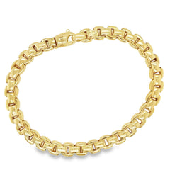 Jai's 18K Yellow Gold Rounded Box Chain Bracelet