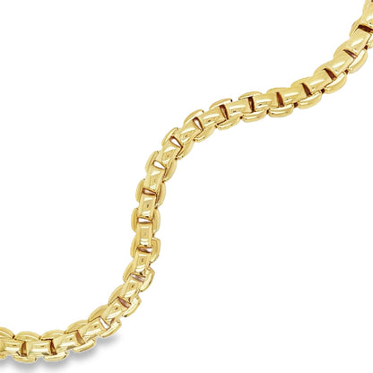 Jai's 18K Yellow Gold Rounded Box Chain Bracelet