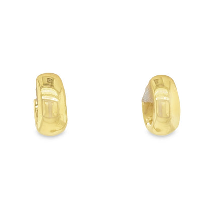 Jai's 18K Yellow Gold Thick Oval Huggies