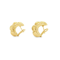 Jai's 18K Yellow Gold Thick Ridged Huggies