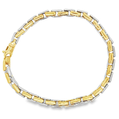 Jai's 18K Two-tone Fluted Chain Bracelet
