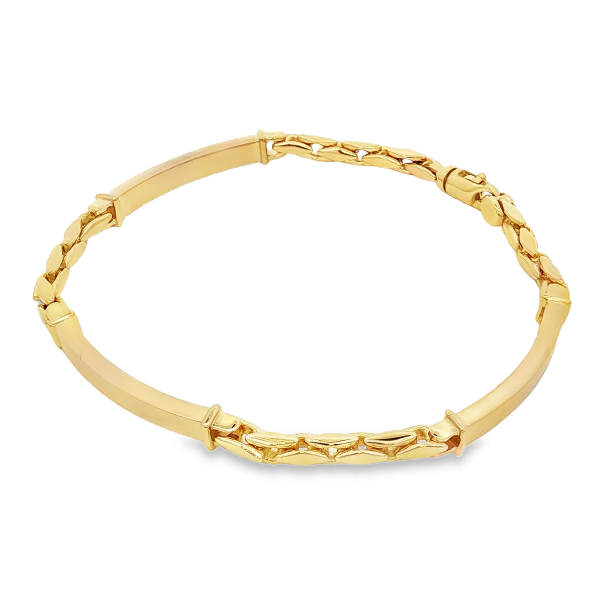 Jai's 18K Yellow Gold Fluted Chain Bracelet