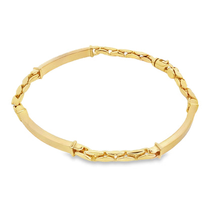 Jai's 18K Yellow Gold Fluted Chain Bracelet