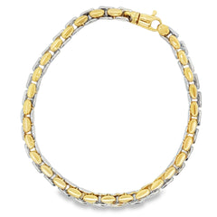 Jai's 18K Two-tone Fluted Chain Bracelet