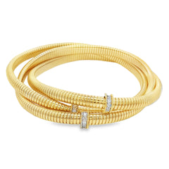 Jai's 18K Yellow Gold Petite Tri-strand Diamond Flex Bracelet