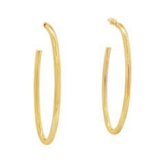 Jai's 18K Yellow Gold Oval Drop Earrings