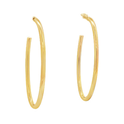 Jai's 18K Yellow Gold Oval Drop Earrings