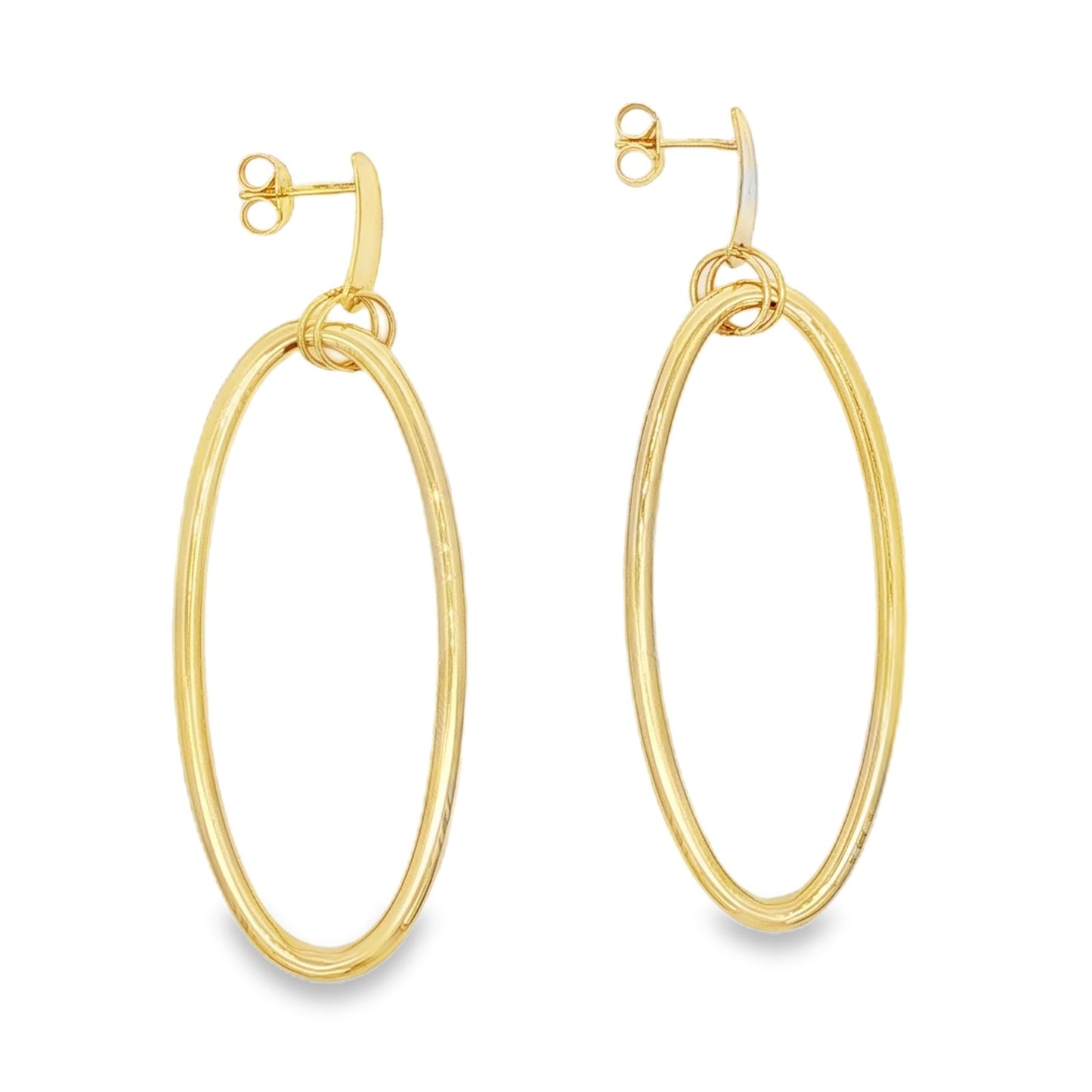 Jai's 18K Yellow Gold Oval Drop Earrings