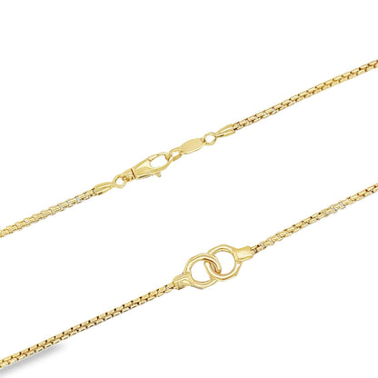Jai's 18K Yellow Gold Cuff Link & Box Chain