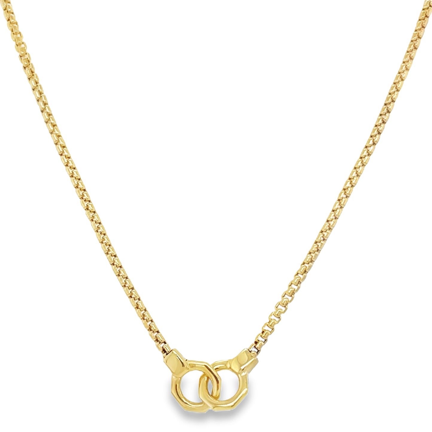 Jai's 18K Yellow Gold Cuff Link & Box Chain