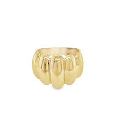 Jai's 18K Yellow Gold Ridged Ring
