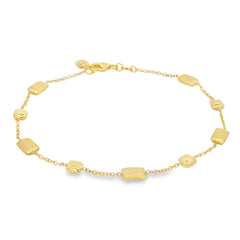 Jai's 18K Yellow Gold Square Satin Bead Bracelet