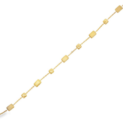 Jai's 18K Yellow Gold Square Satin Bead Bracelet