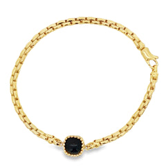 Jai's 18K Yellow Gold Charm & Box Chain Bracelet