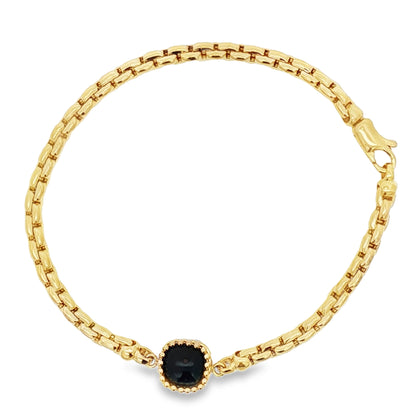 Jai's 18K Yellow Gold Charm & Box Chain Bracelet