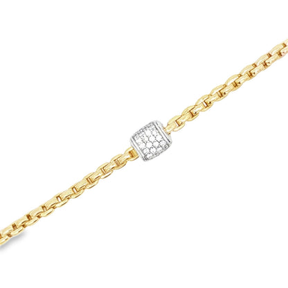 Jai's 18K Two-tone Diamond Charm & Box Chain Bracelet