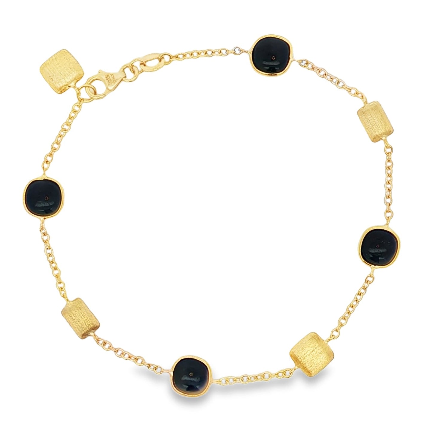 Jai's 18K Yellow Gold Sapphire & Satin Bead Bracelet