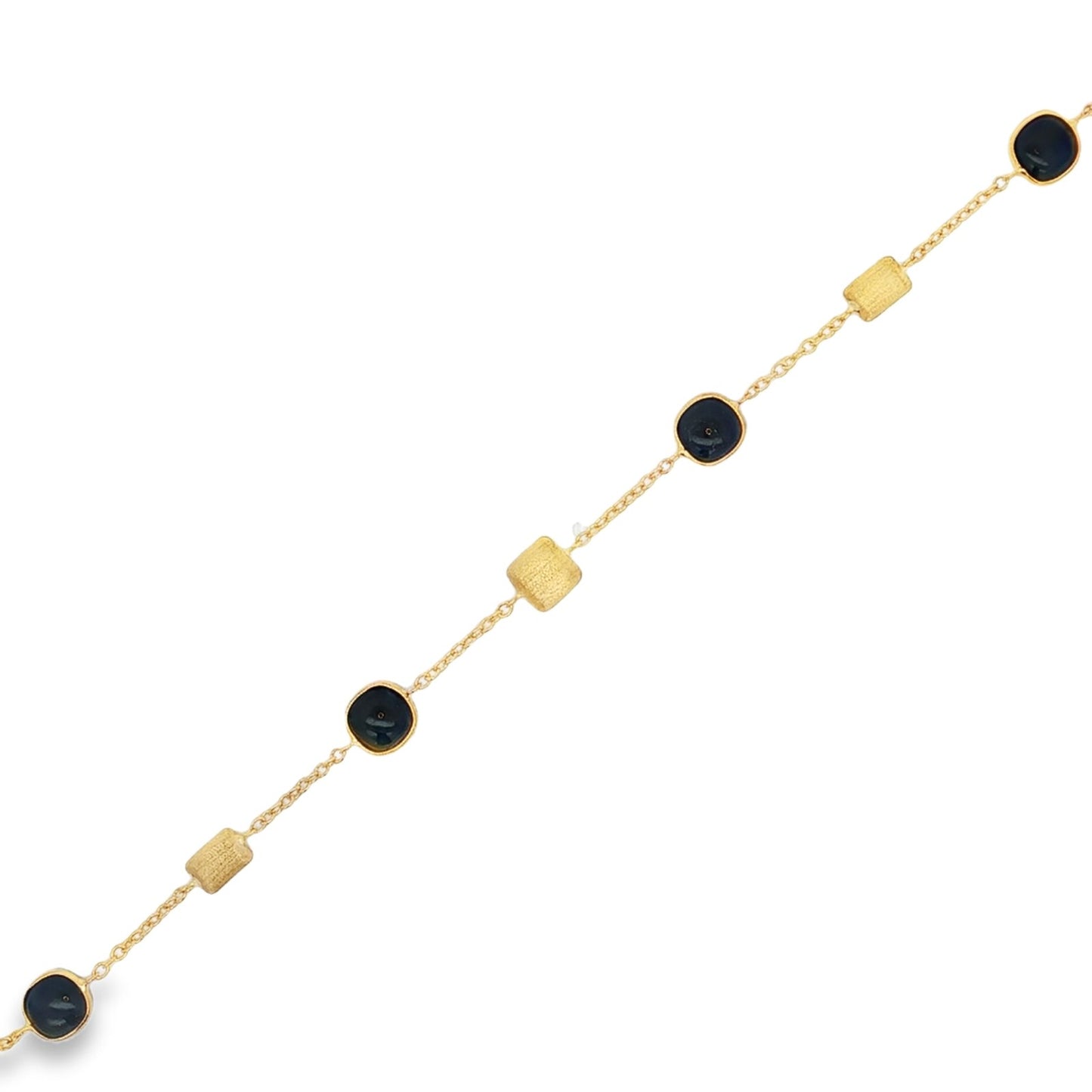 Jai's 18K Yellow Gold Sapphire & Satin Bead Bracelet