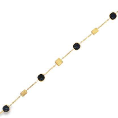 Jai's 18K Yellow Gold Sapphire & Satin Bead Bracelet