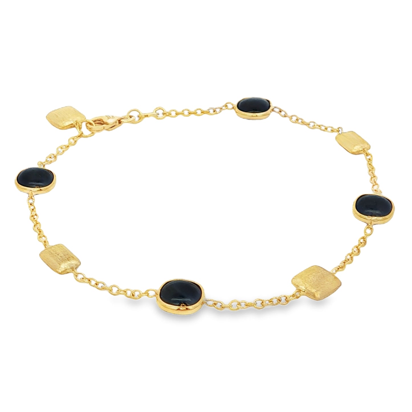 Jai's 18K Yellow Gold Sapphire & Satin Bead Bracelet