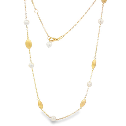 Jai's 18K Yellow Gold Pearl & Satin Bead Necklace