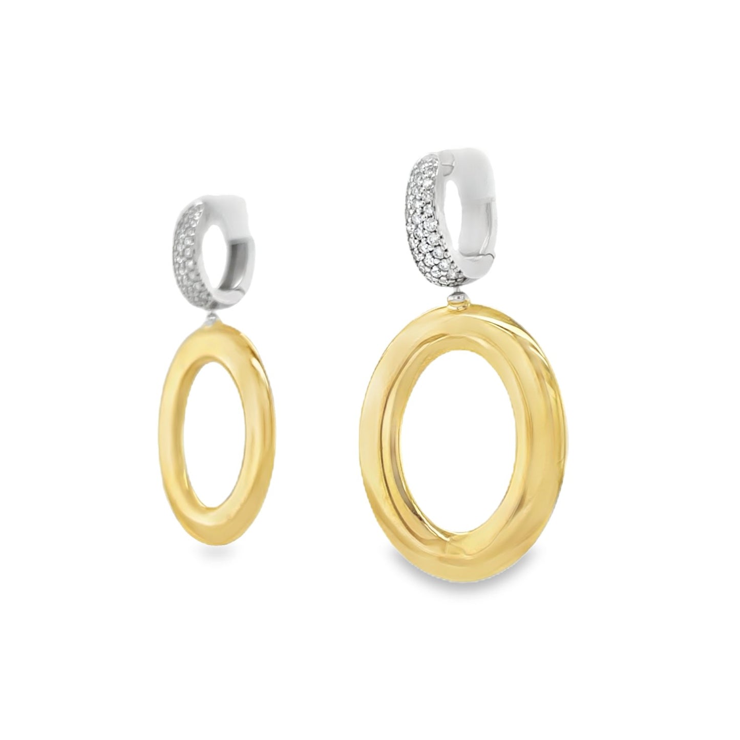 Jai's 18K Two-tone Diamond Drop Earrings