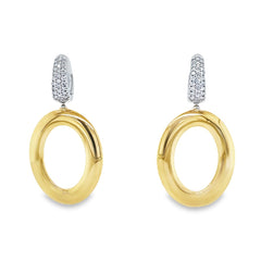 Jai's 18K Two-tone Diamond Drop Earrings