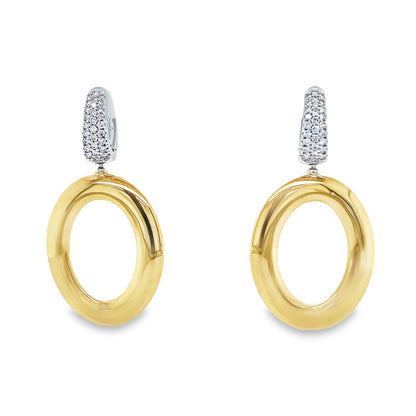 Jai's 18K Two-tone Diamond Drop Earrings