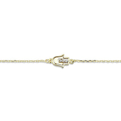 Jai's 14K Yellow Gold Diamond Hamsa Hand Bracelet