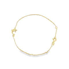 Jai's 14K Yellow Gold Dolphin Bracelet