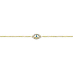 Jai's 14K Yellow Gold Diamond Evil Eye Bracelet