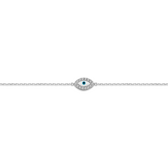 Jai's 14K White Gold Diamond Evil Eye Bracelet