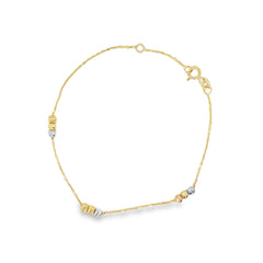 Jai's 14K Tri-tone Diamond-cut Bracelet