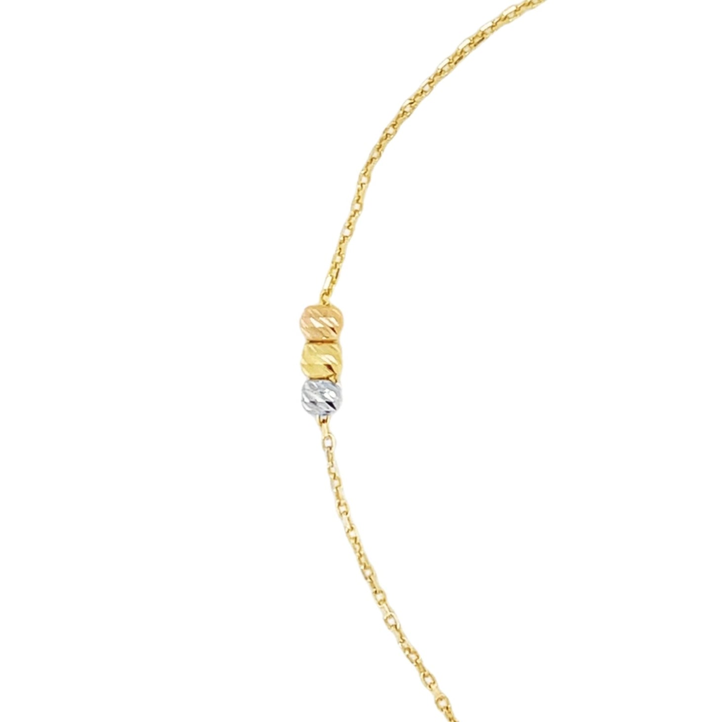 Jai's 14K Tri-tone Diamond-cut Bracelet