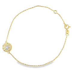 Jai's 14K Two-tone Sand Dollar Bracelet