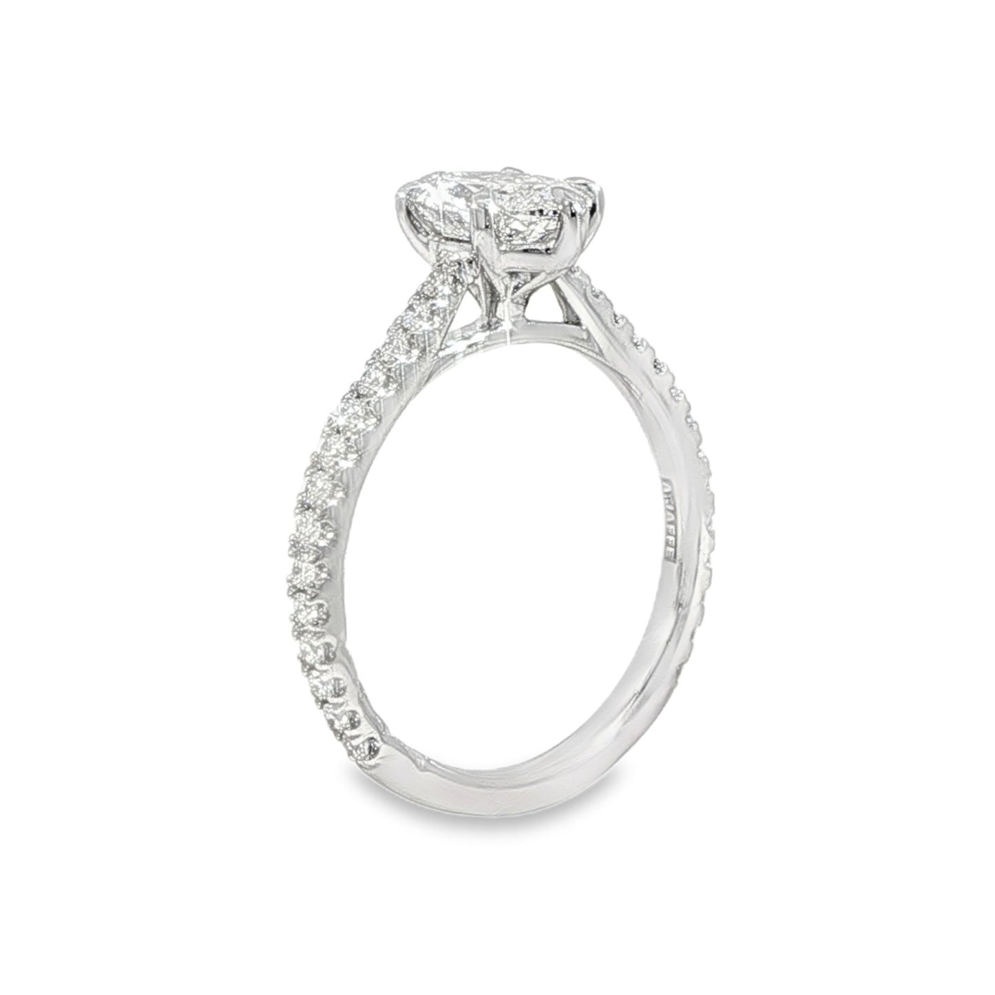 Jai's 14K White Gold Oval-cut Diamond Engagement Ring