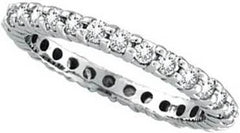 Morris & David's 14K White Gold 1-carat Diamond Eternity Wedding Band