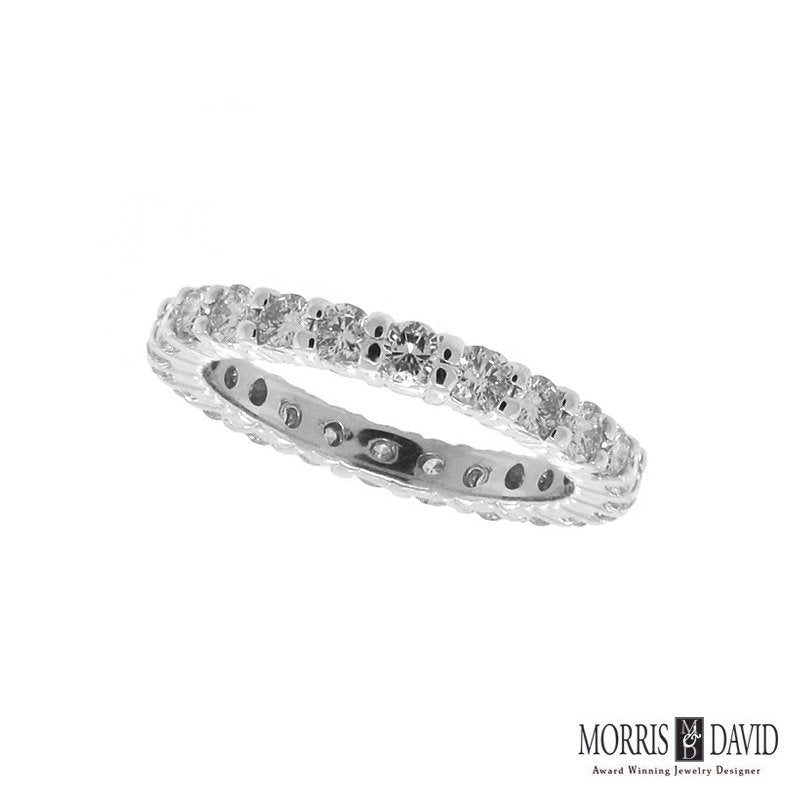 Morris & David's 14K White Gold 1-carat Diamond Eternity Wedding Band
