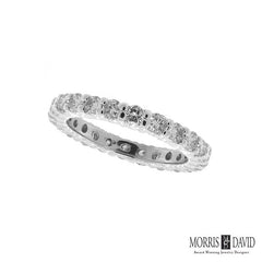 Morris & David's 14K White Gold 1-carat Diamond Eternity Wedding Band