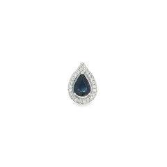 Jai's 14K White Gold Pear-cut Sapphire & Diamond Pendant