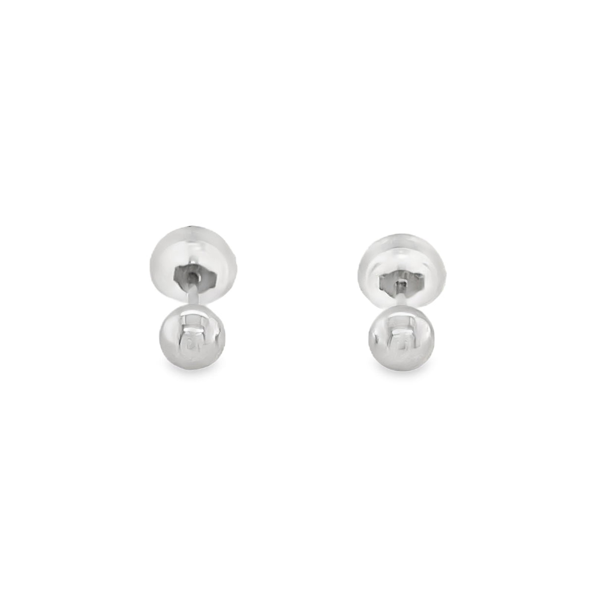 Jai’s 14K White Gold 4MM Baby Sphere Studs