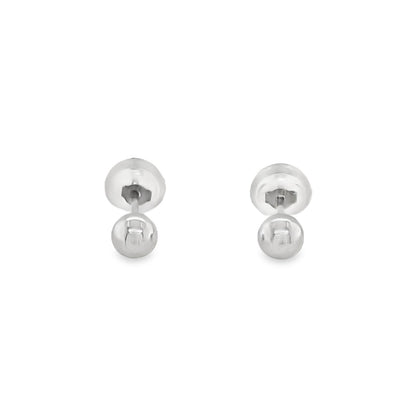 Jai’s 14K White Gold 4MM Baby Sphere Studs